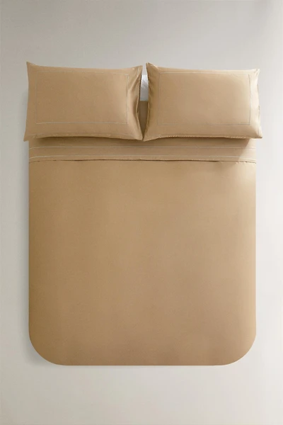 HOUSSE DE COUETTE SATIN DOUBLE FESTON