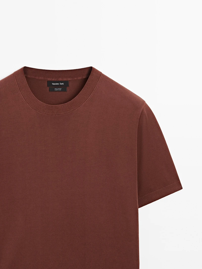 T-shirt en maille à manches courtes