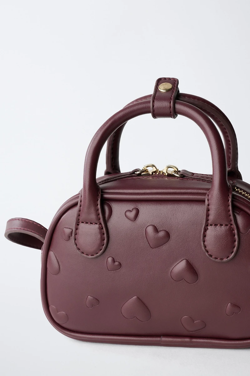 MINI HEART BOWLING CROSSBODY BAG