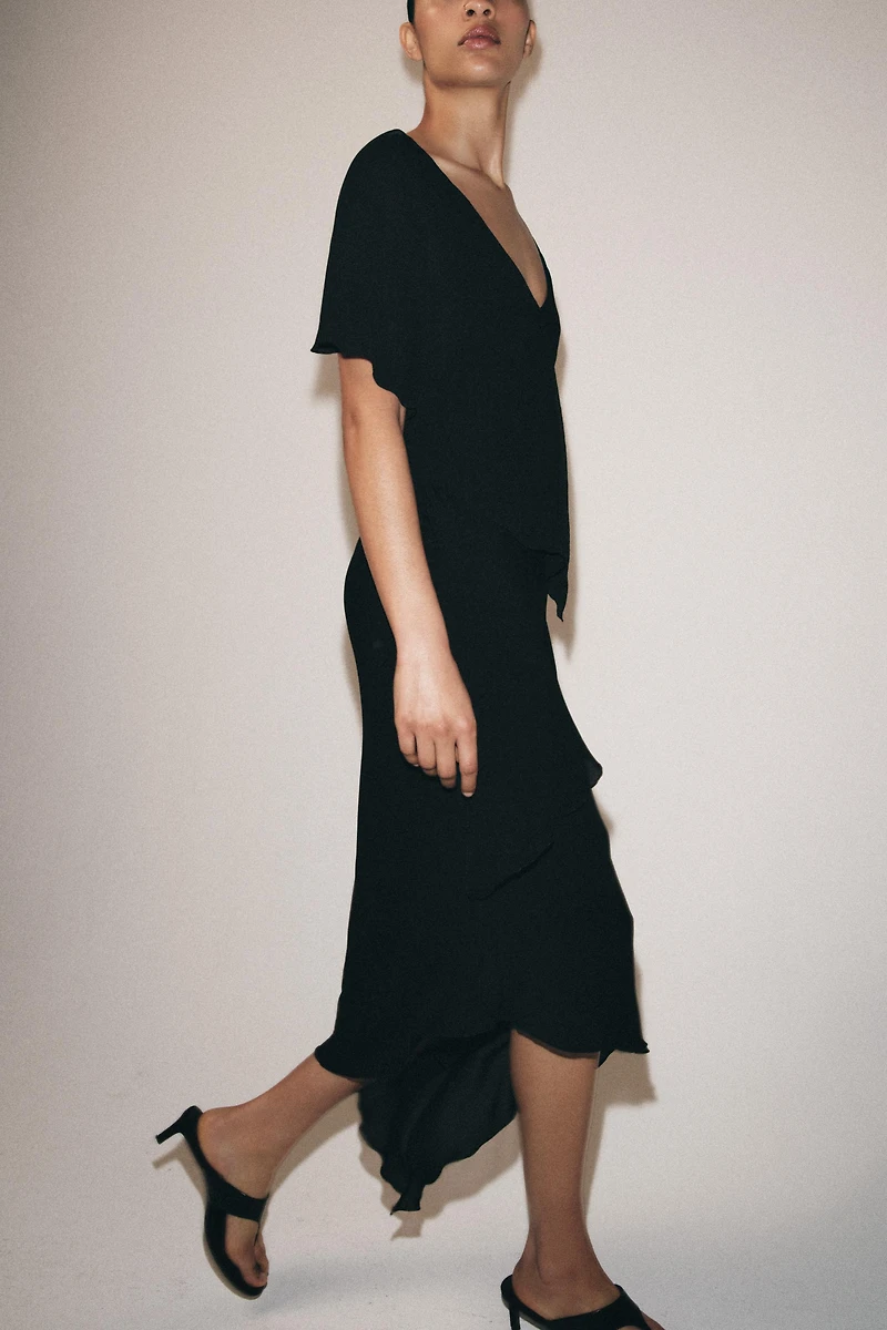 ZW COLLECTION ASYMMETRIC MIDI DRESS