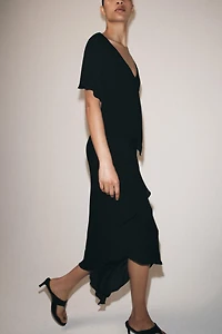 ZW COLLECTION ASYMMETRIC MIDI DRESS