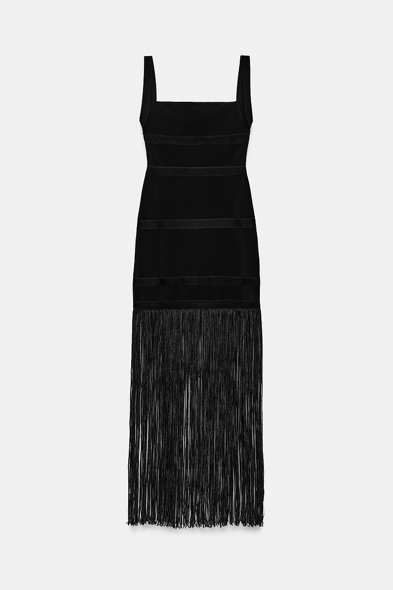 LONG FRINGED DRESS