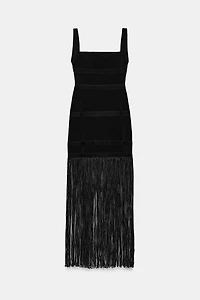 LONG FRINGED DRESS