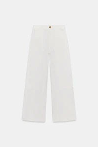 ZW COLLECTION COTTON WIDE LEG PANTS