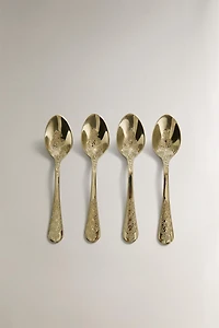 LOT CUILLÈRES À DESSERT GRAVÉES (LOT DE 4)