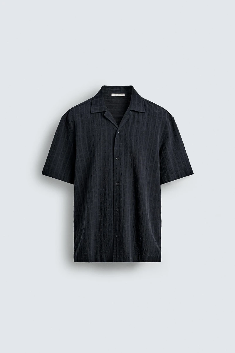 REGULAR FIT TEXTURED SHIRT