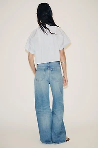 POPLIN CROP SHIRT