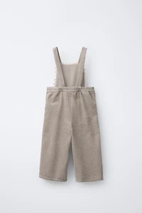 LONG CORDUROY OVERALLS WITH RICKRACK TRIM