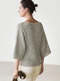 100% cotton knit cape sweater