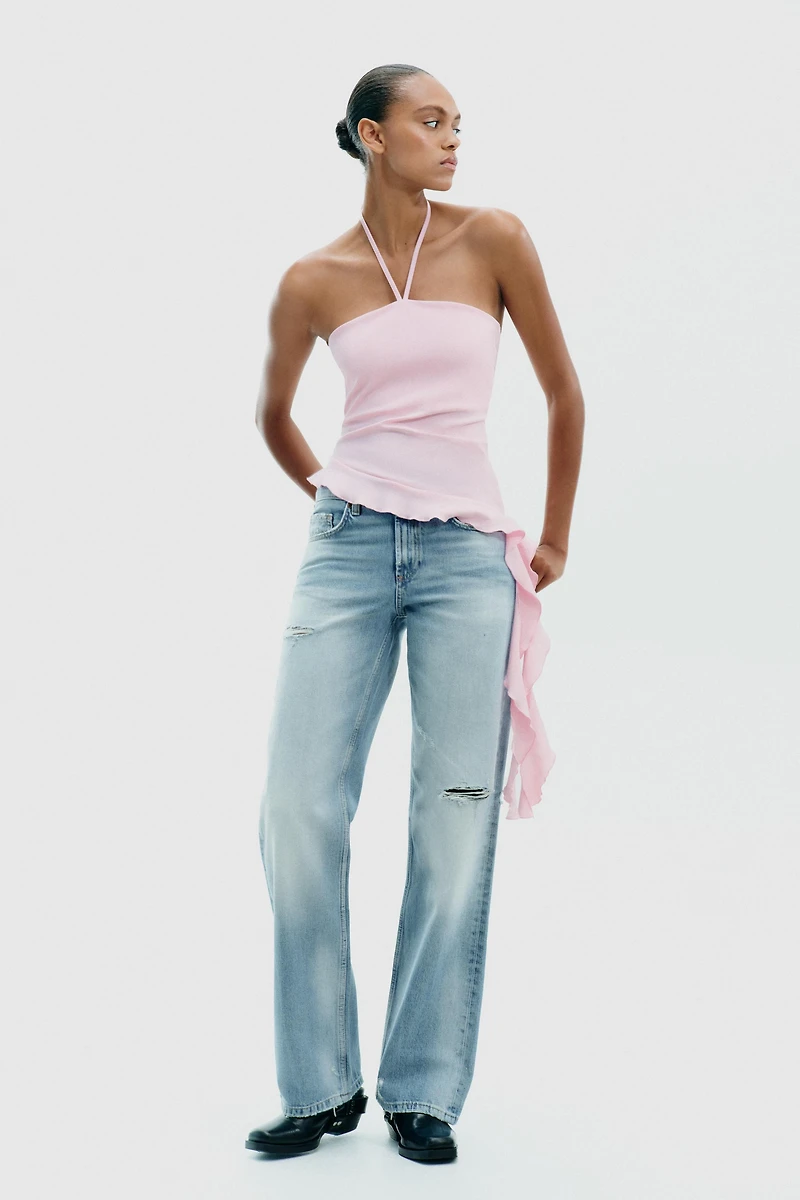 RUFFLED TEXTURED TOP