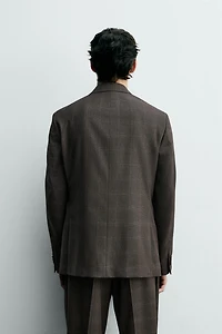 PLAID SUIT BLAZER