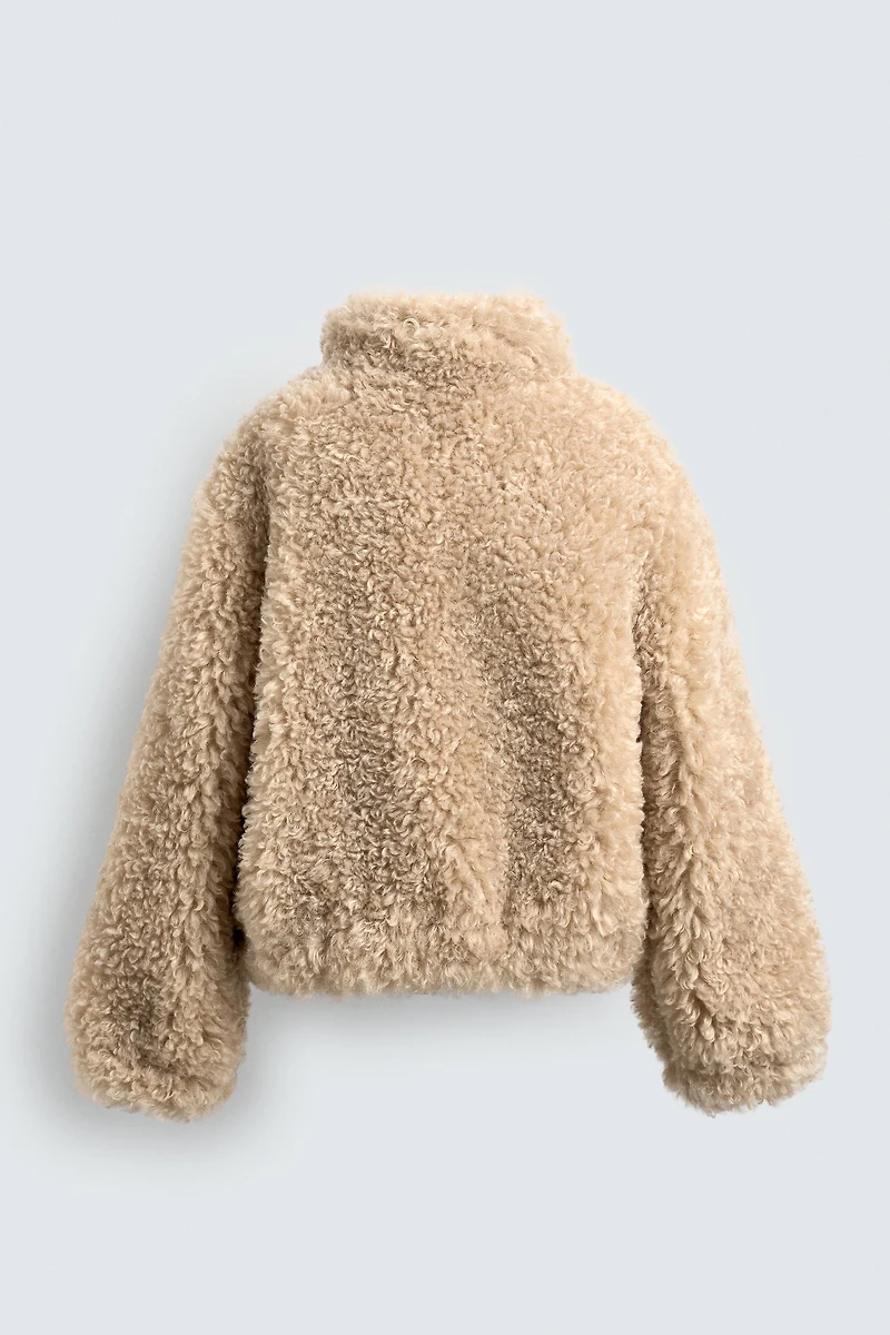 FAUX FUR BOMBER JACKET HARRY LAMBERT FOR ZARA X DISNEY
