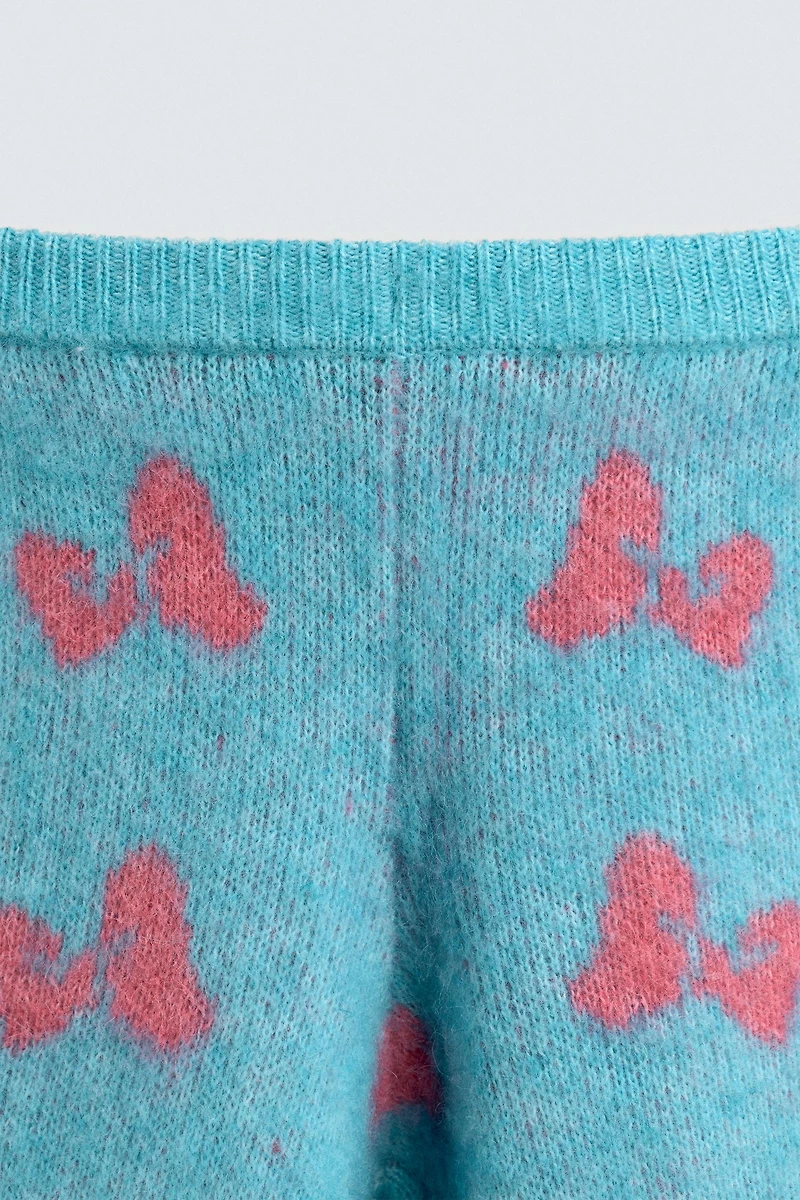 INTARSIA KNIT TROUSERS WITH BOWS HARRY LAMBERT FOR ZARA X DISNEY