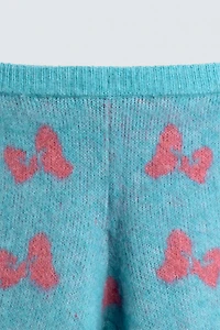INTARSIA KNIT TROUSERS WITH BOWS HARRY LAMBERT FOR ZARA X DISNEY