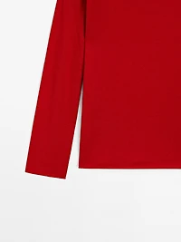 Pull laine à col bateau