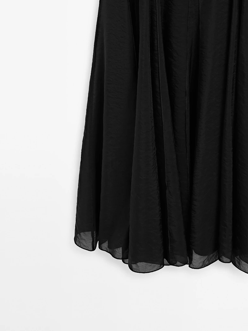 Robe midi fluide à godets