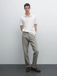 Polo manches courtes détail col