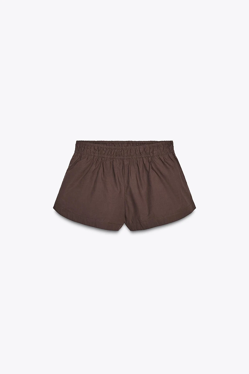 POPLIN MINI SHORTS