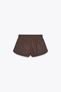 POPLIN MINI SHORTS