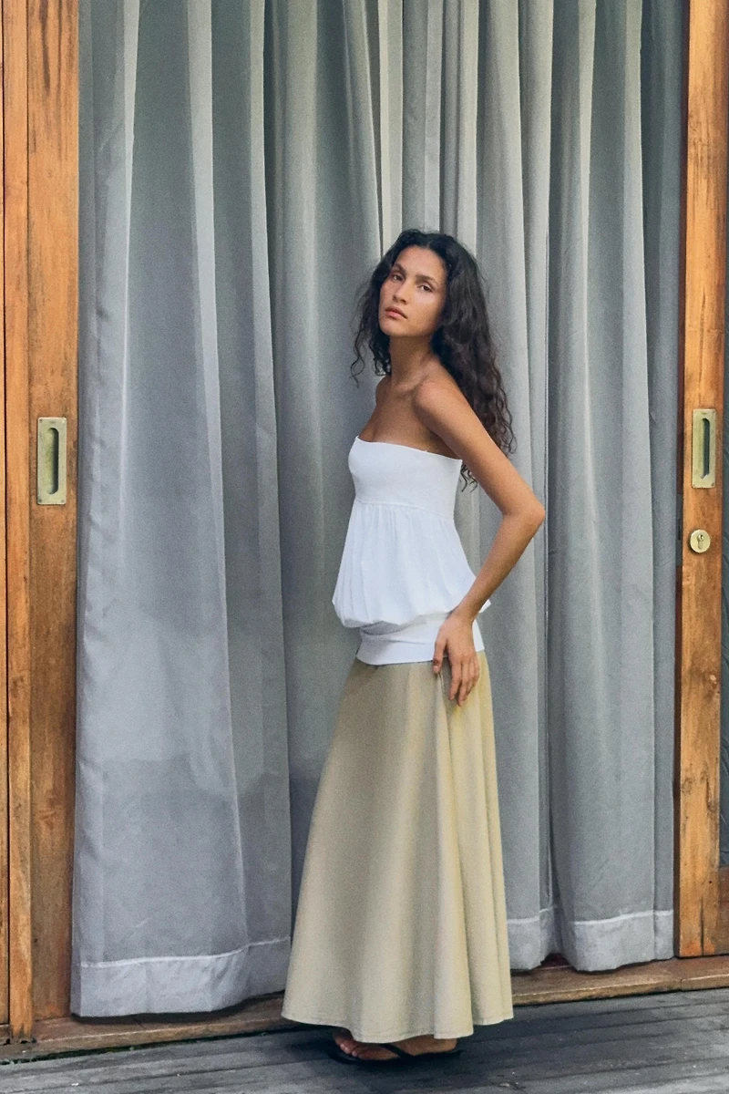 COMBINATION MIDI DRESS