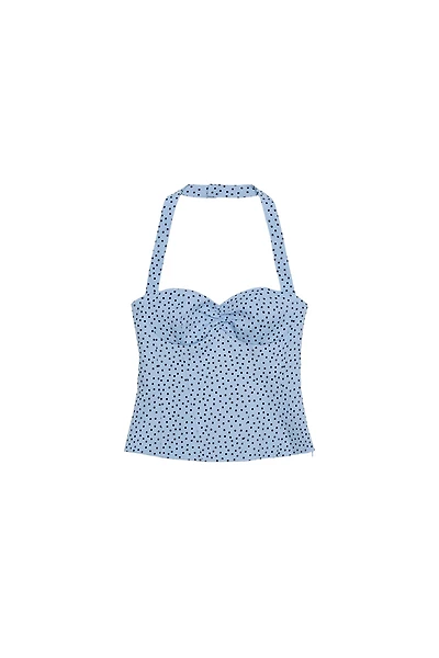 TOP HALTER À POIS