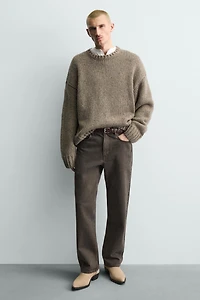 BOTTINES EN CUIR À HARNAIS