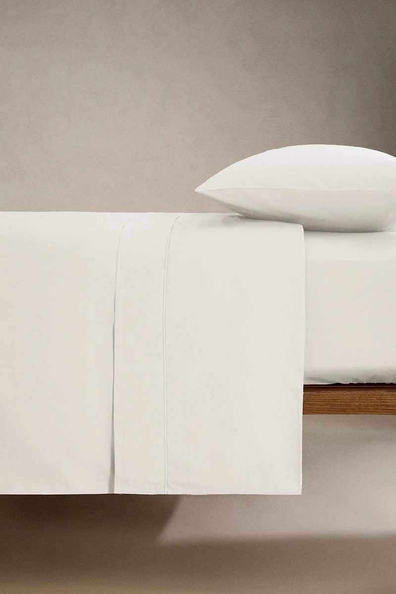 PERCALE COTTON FITTED SHEET | 11.8" THICK ( THREAD COUNT