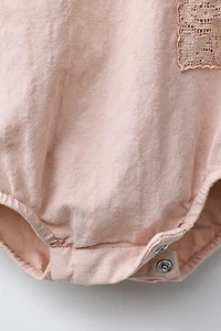 EMBROIDERED LACE ROMPER