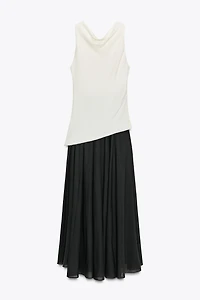 ZW COLLECTION COMBINATION HALTER DRESS