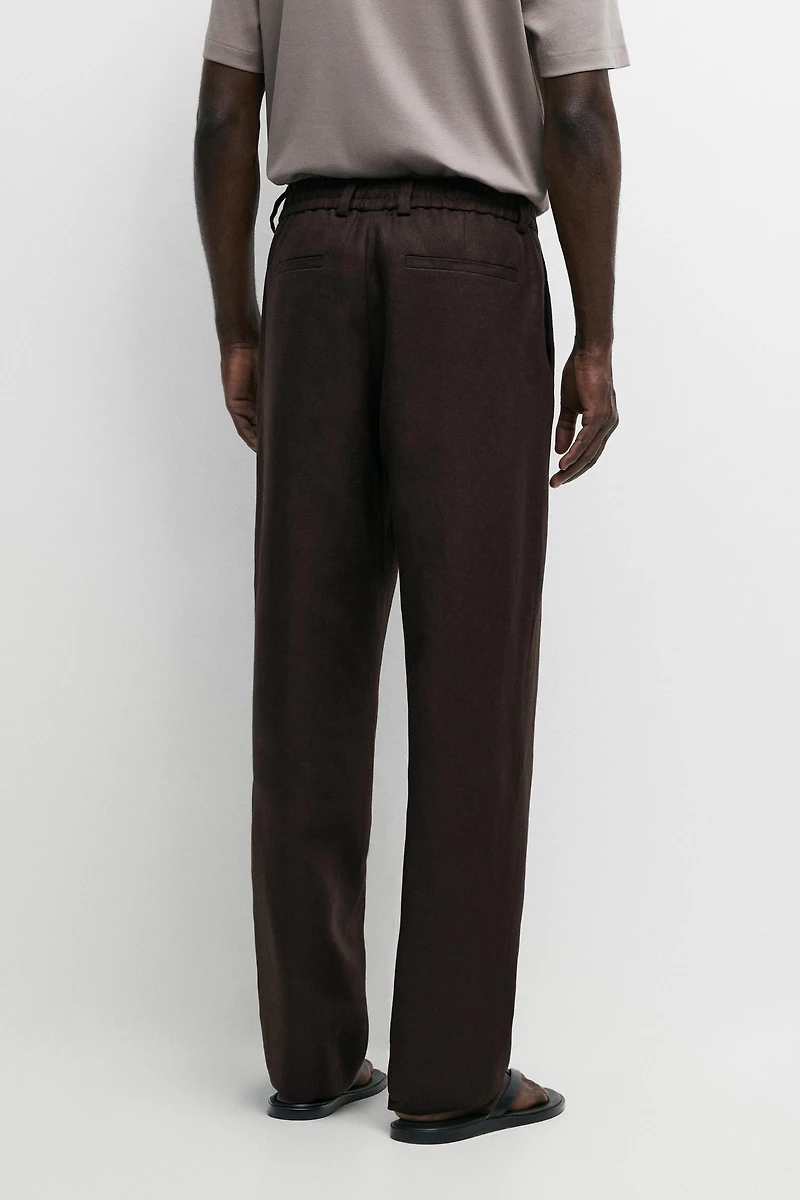 Total look 100% linen pants