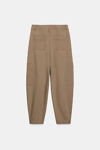 HIGH-WAISTED CARGO PANTS