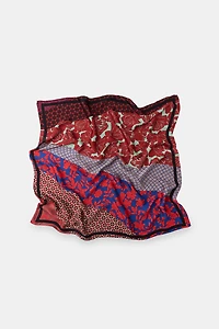 SATIN EFFECT FLORAL PRINT SCARF