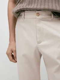 Pantalon tapered fit en coton