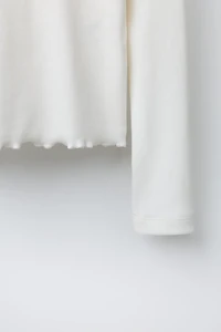 T-SHIRT AVEC APPLIQUÉ FLEURS