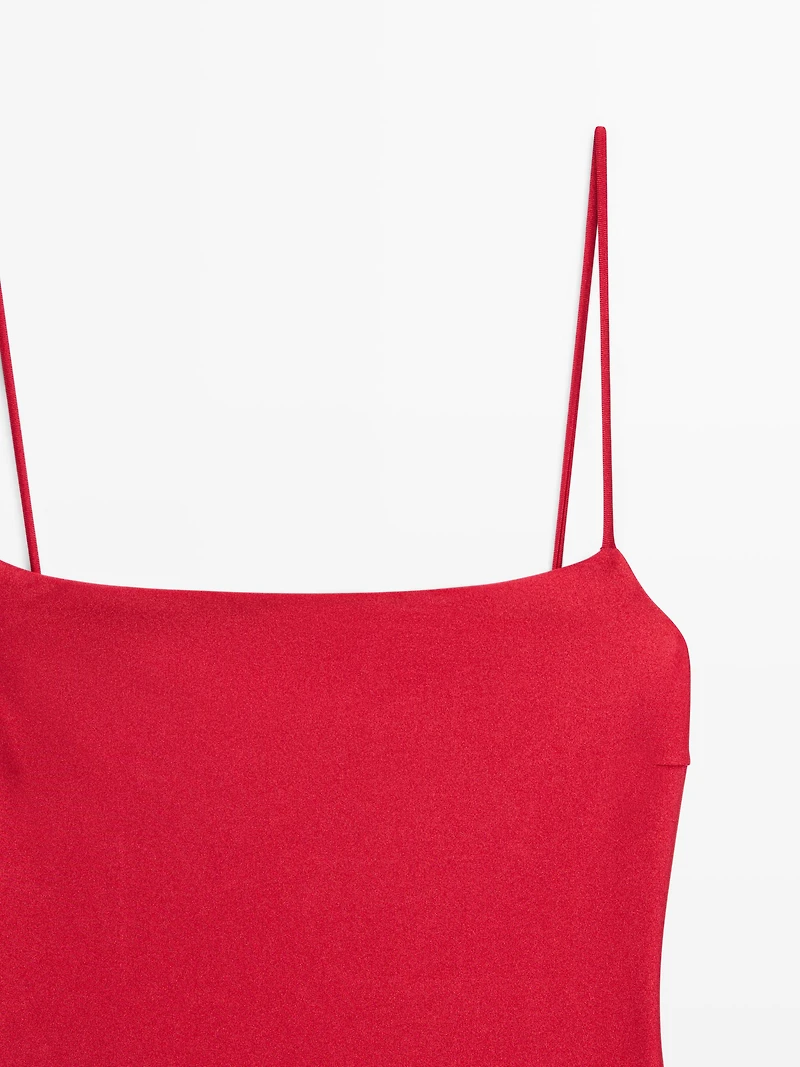 Swimsuit with thin straps