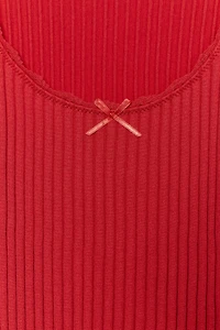 SEAMLESS RIB BOW TOP