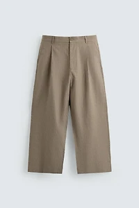 PANTALON RELAXED EN LIN ET COTON
