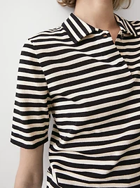 Knit polo shirt with pocket detail