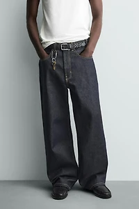 BAGGY FIT JEANS WITH TOPSTITCHING