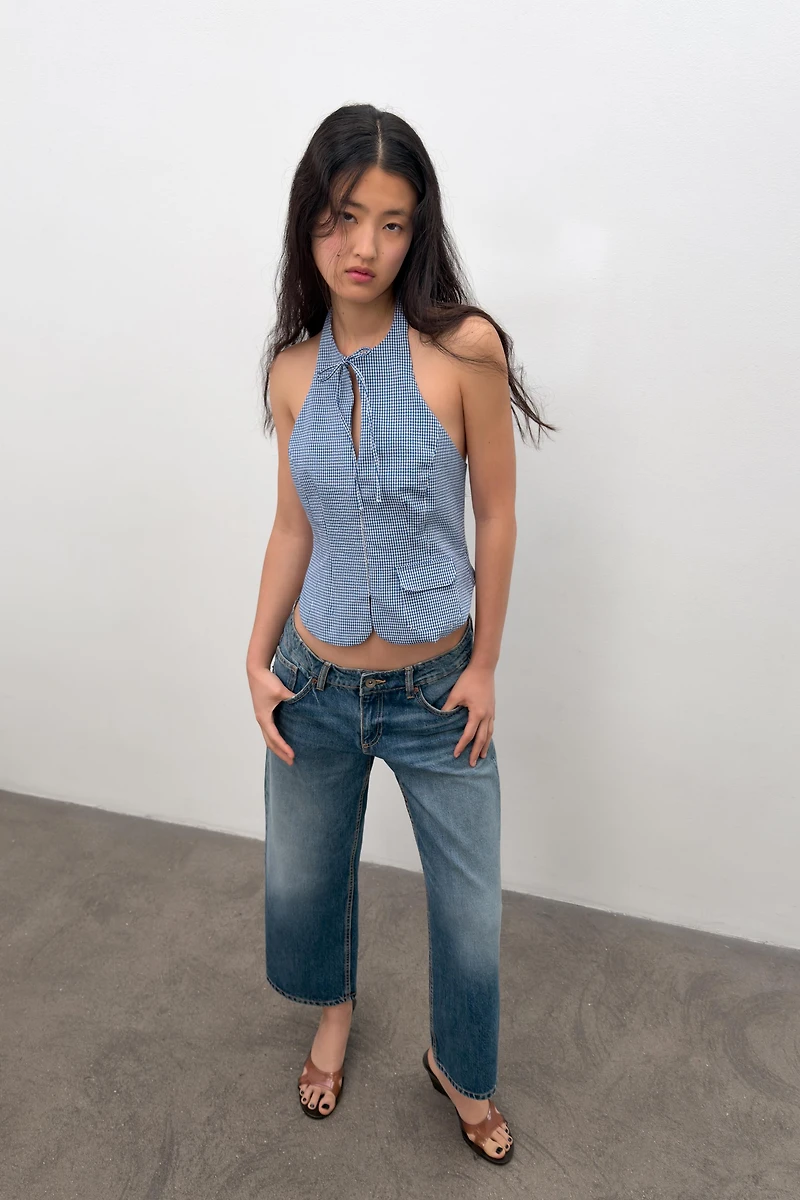 TOP HALTER À CARREAUX VICHY