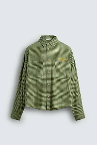 CHEMISE À CARREAUX EN FLANELLE BRODÉE