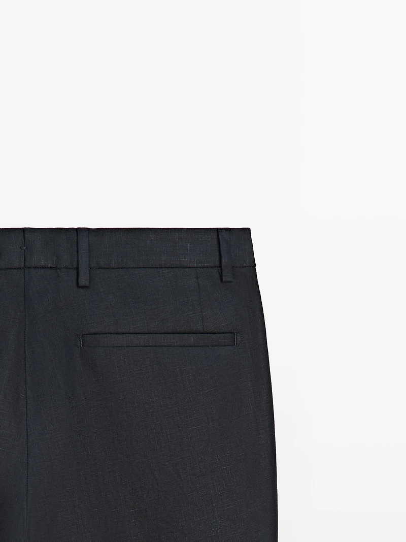 Linen suit trousers