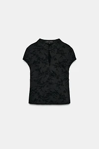 JACQUARD FROG FASTENING TOP