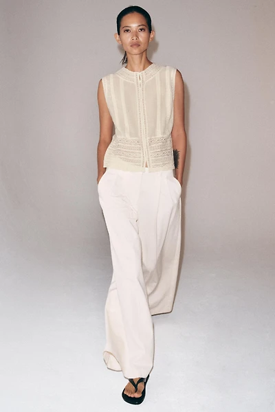 BLOUSE DENTELLE SANS MANCHES ZW COLLECTION