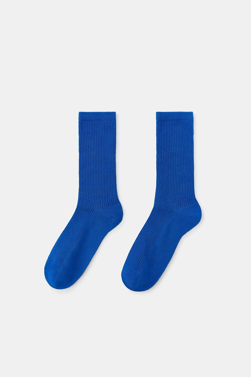 MICRO RIB COTTON SOCKS