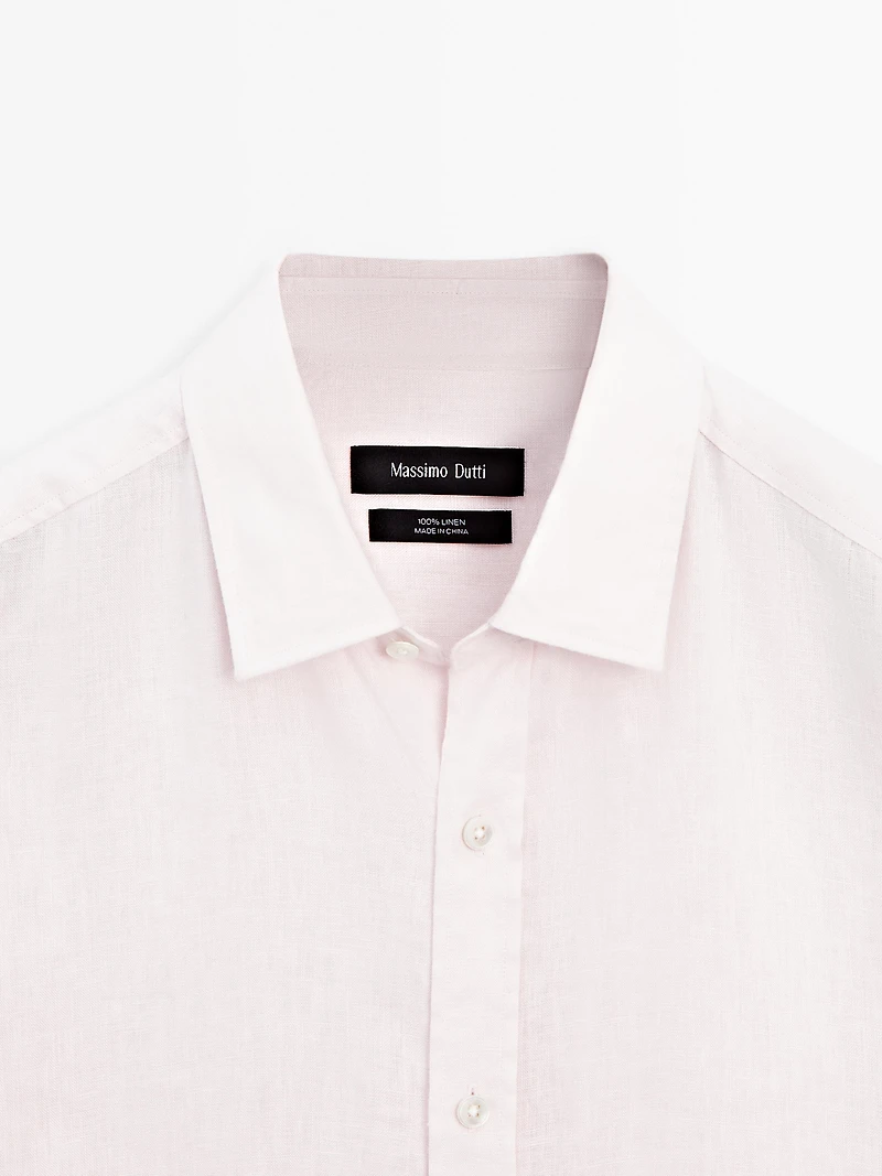 100% linen regular fit shirt