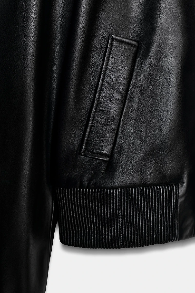 BLOUSON BOMBER EN CUIR ZW COLLECTION LIMITED EDITION