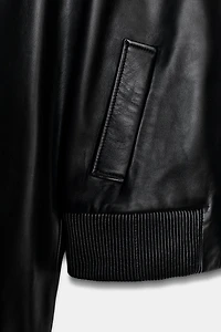 BLOUSON BOMBER EN CUIR ZW COLLECTION LIMITED EDITION