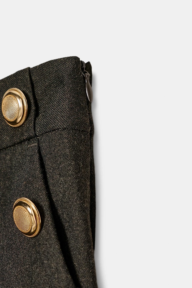 PANTALON JUPE-CULOTTE À BOUTONS