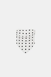 POLKA DOT SATIN BANDEAU TOP WITH TIE